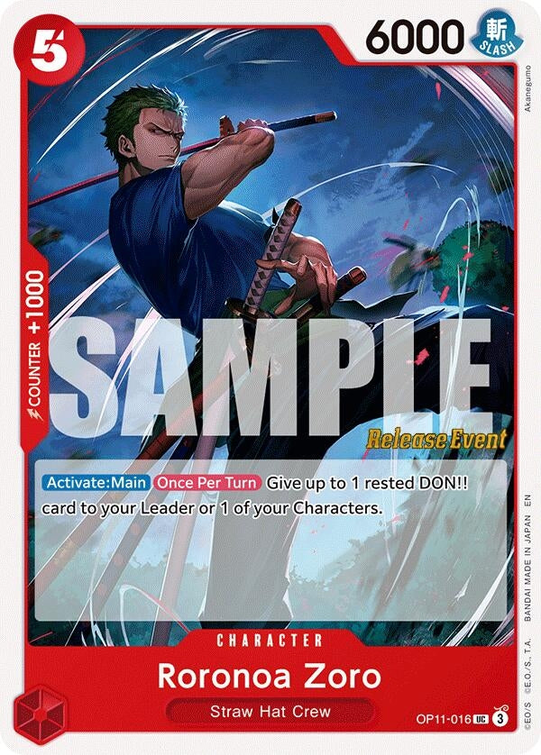 Image for Roronoa Zoro (OP11-016) - One Piece Card Game