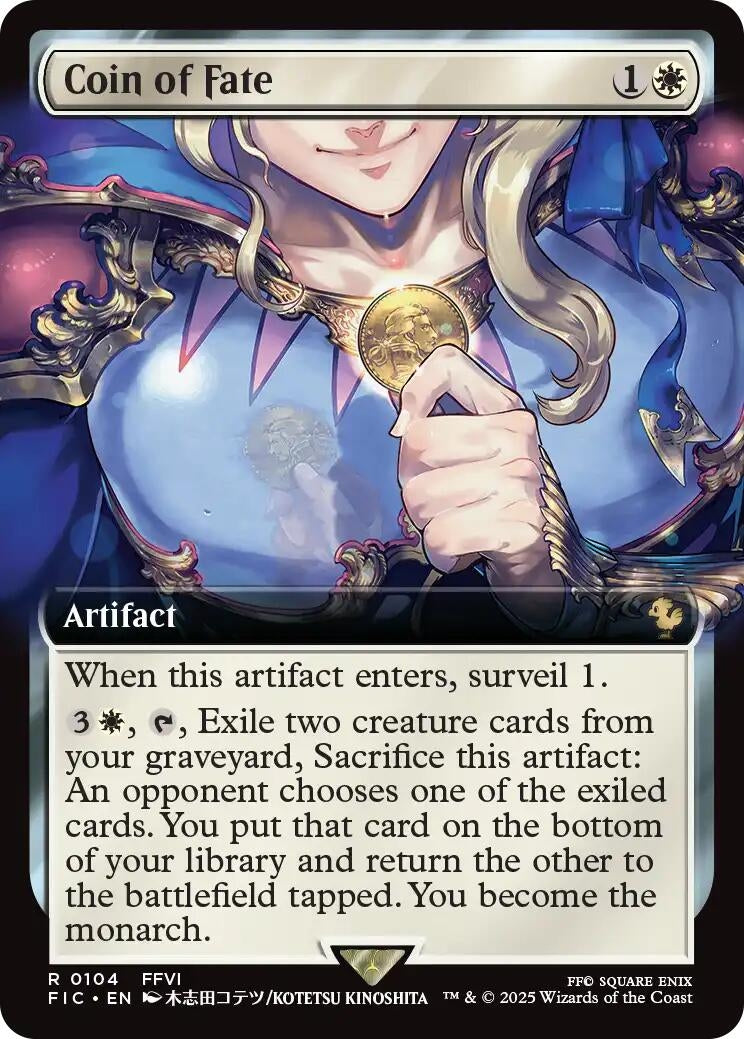Image for Coin of Fate (Extended Art) (104) (FIC) - Magic: The Gathering