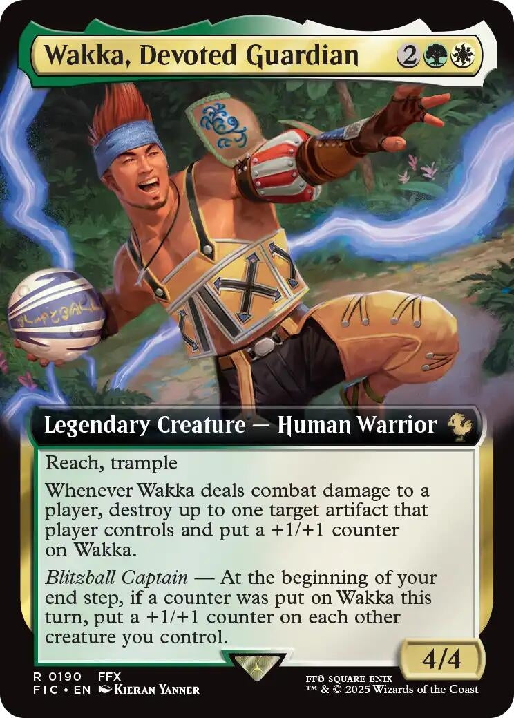 Image for Wakka, Devoted Guardian (Extended Art) (190) (FIC) - Magic: The Gathering