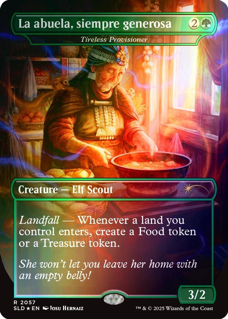 Image for La abuela, siempre generosa - Tireless Provisioner (Rainbow Foil) (2057) (SLD) - Magic: The Gathering