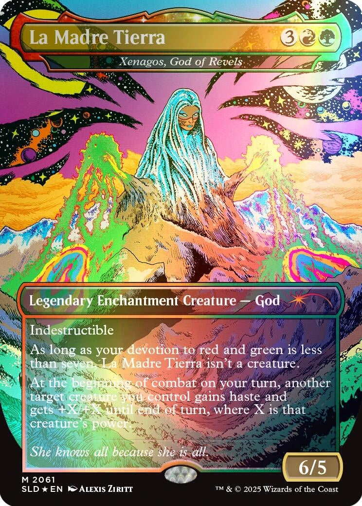Image for La Madre Tierra - Xenagos, God of Revels (Rainbow Foil) (2061) (SLD) - Magic: The Gathering