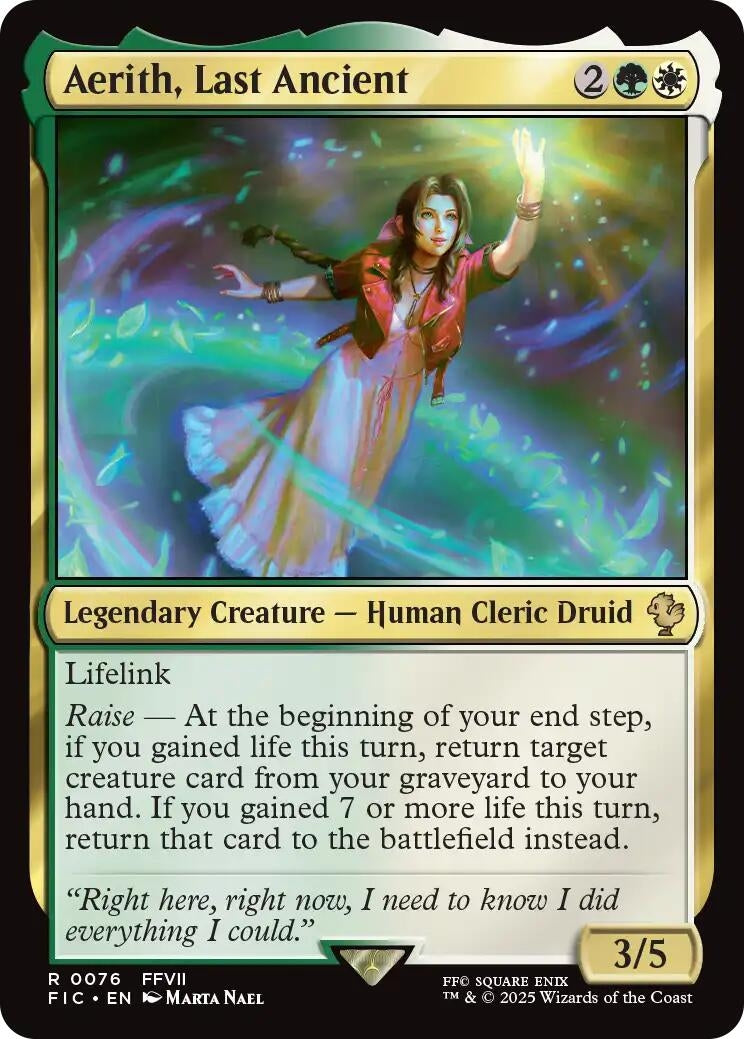 Image for Aerith, Last Ancient (Surge Foil) (76) (FIC) - Magic: The Gathering