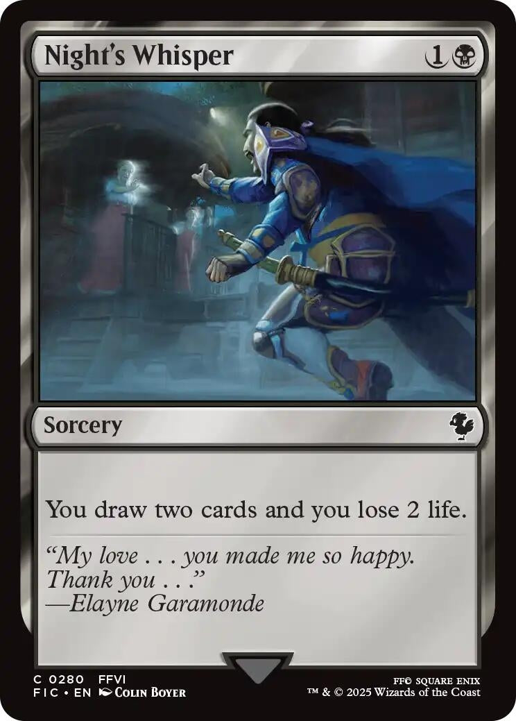 Image for Night's Whisper (Surge Foil) (280) (FIC) - Magic: The Gathering