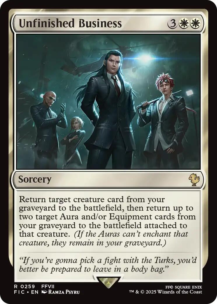 Image for Unfinished Business (Surge Foil) (259) (FIC) - Magic: The Gathering