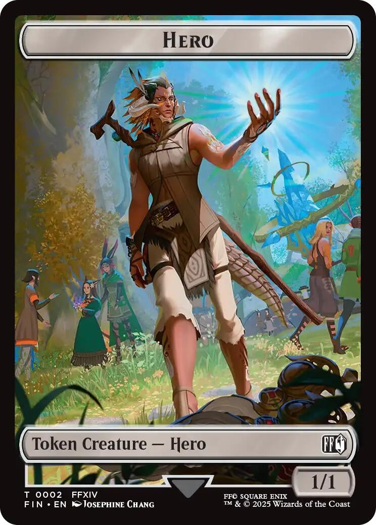 Image for Hero (0002) // Wizard (0014) Double-Sided Token (2 // 14) (FIN) - Magic: The Gathering