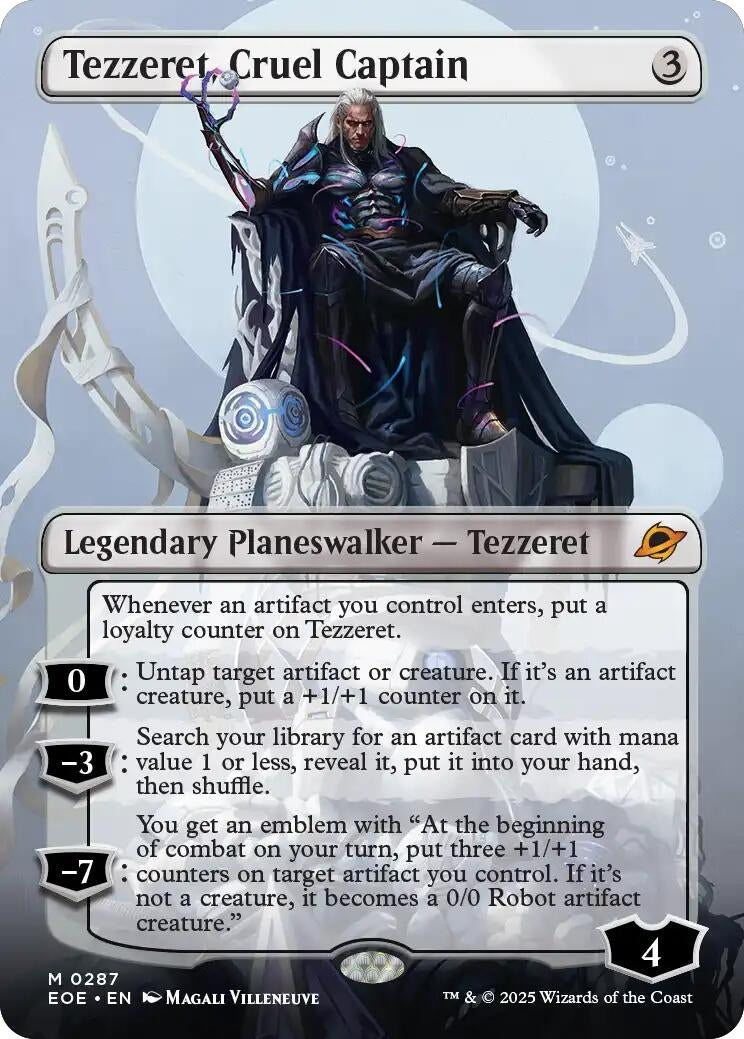 Image for Tezzeret, Cruel Captain (Borderless) (287) (EOE) - Magic: The Gathering