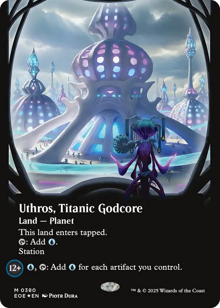 Image for Uthros, Titanic Godcore (Borderless) (Galaxy Foil) (380) (EOE) - Magic: The Gathering
