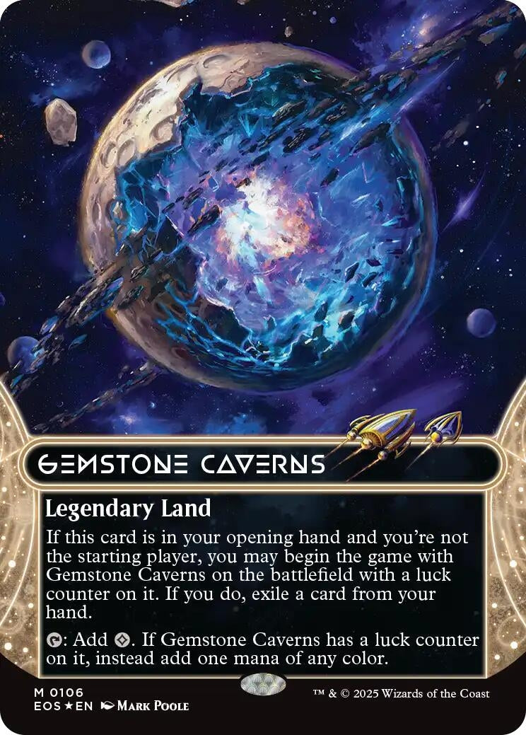 Image for Gemstone Caverns (0106) (Borderless) (Galaxy Foil) (106) (EOS) - Magic: The Gathering