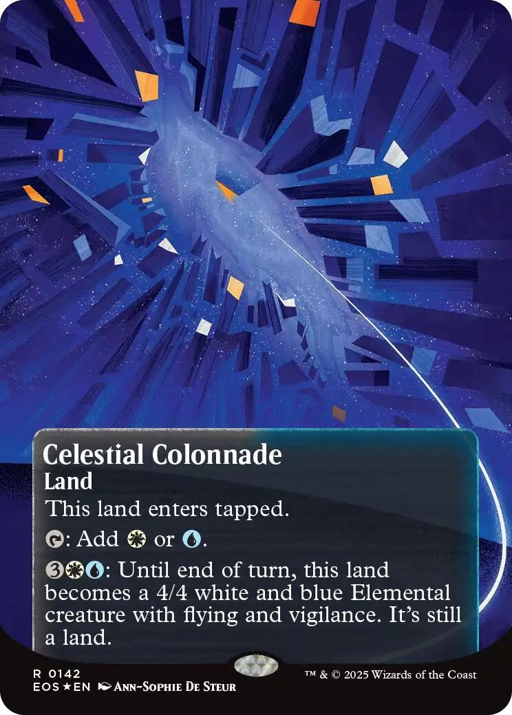 Image for Celestial Colonnade (0142) (Borderless) (Galaxy Foil) (142) (EOS) - Magic: The Gathering