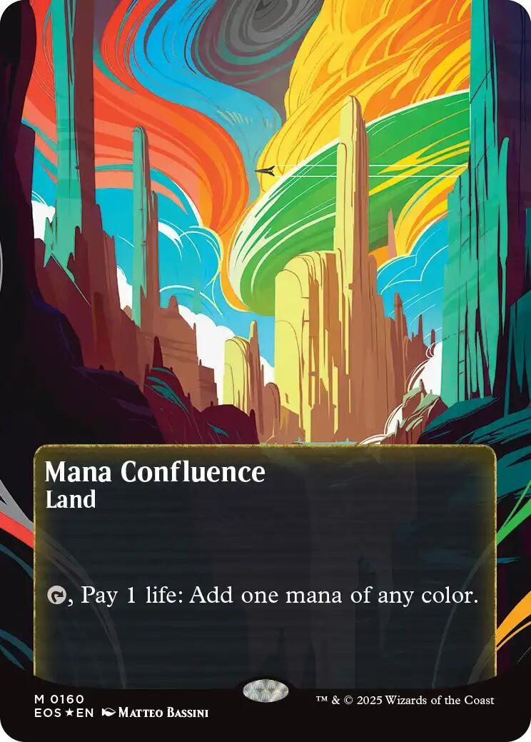 Image for Mana Confluence (0160) (Borderless) (Galaxy Foil) (160) (EOS) - Magic: The Gathering