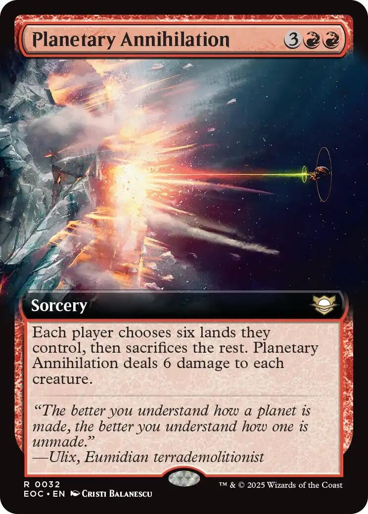 Image for Planetary Annihilation (Extended Art) (32) (EOC) - Magic: The Gathering
