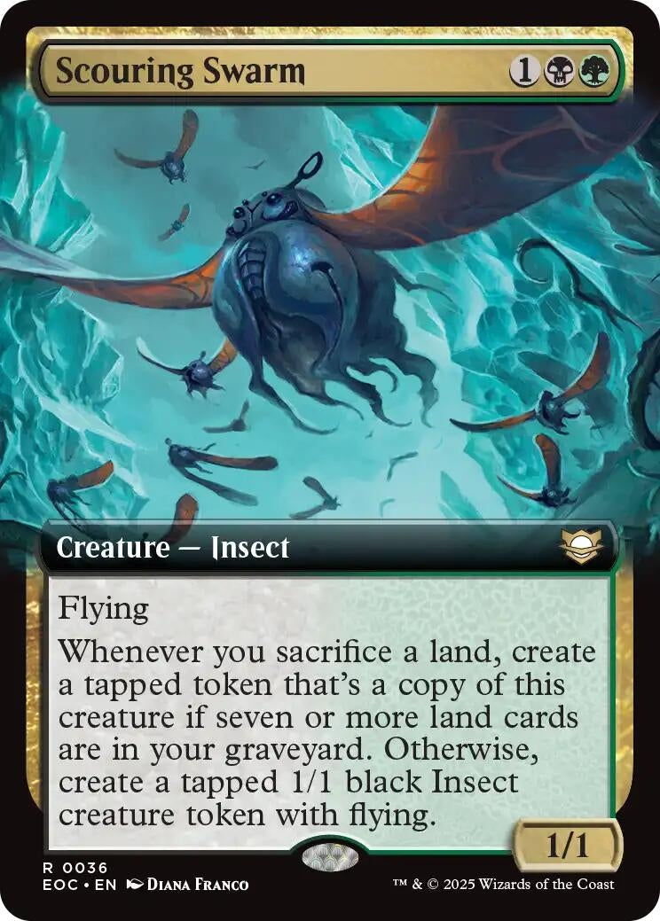 Image for Scouring Swarm (Extended Art) (36) (EOC) - Magic: The Gathering