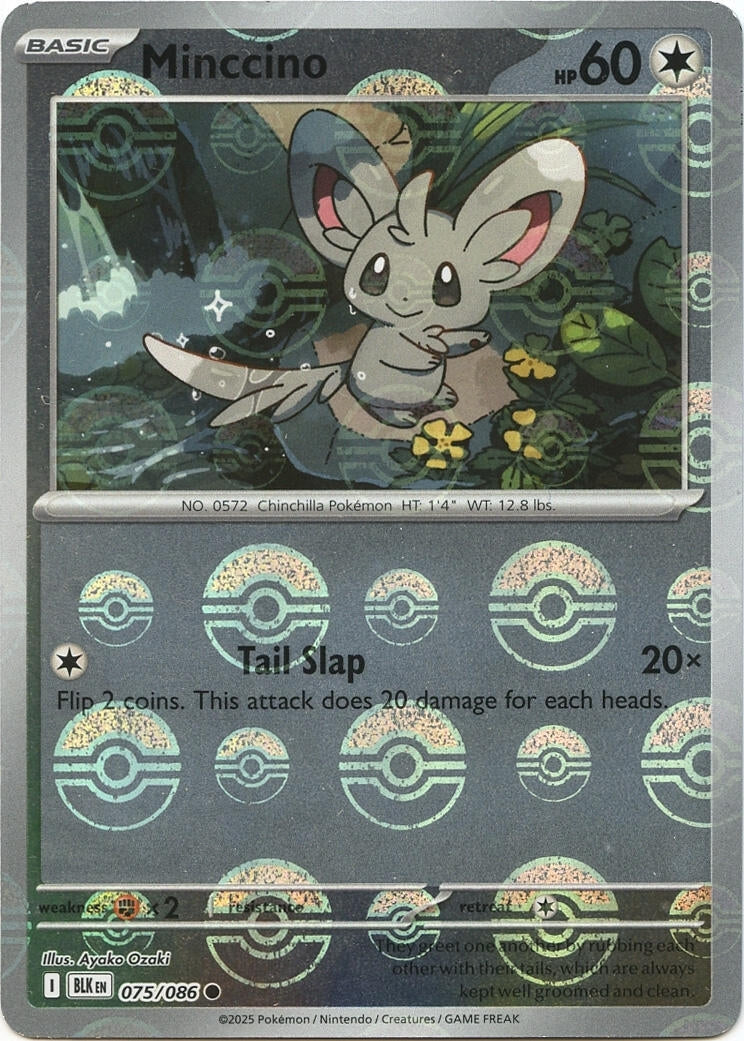 Minccino (Poke Ball Pattern) (075/086) (BLK)