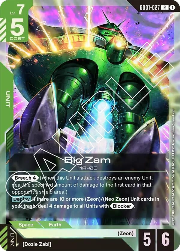 Image for Big Zam (GD01-027) (GD01) - Gundam Card Game