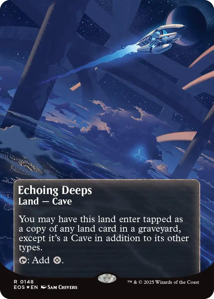 Image for Echoing Deeps (0148) (Borderless) (Galaxy Foil) (148) (EOS) - Magic: The Gathering
