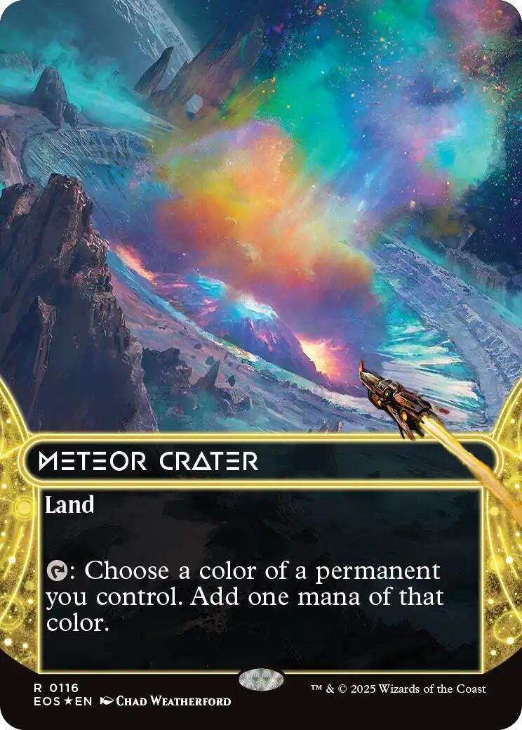 Image for Meteor Crater (0116) (Borderless) (Galaxy Foil) (116) (EOS) - Magic: The Gathering