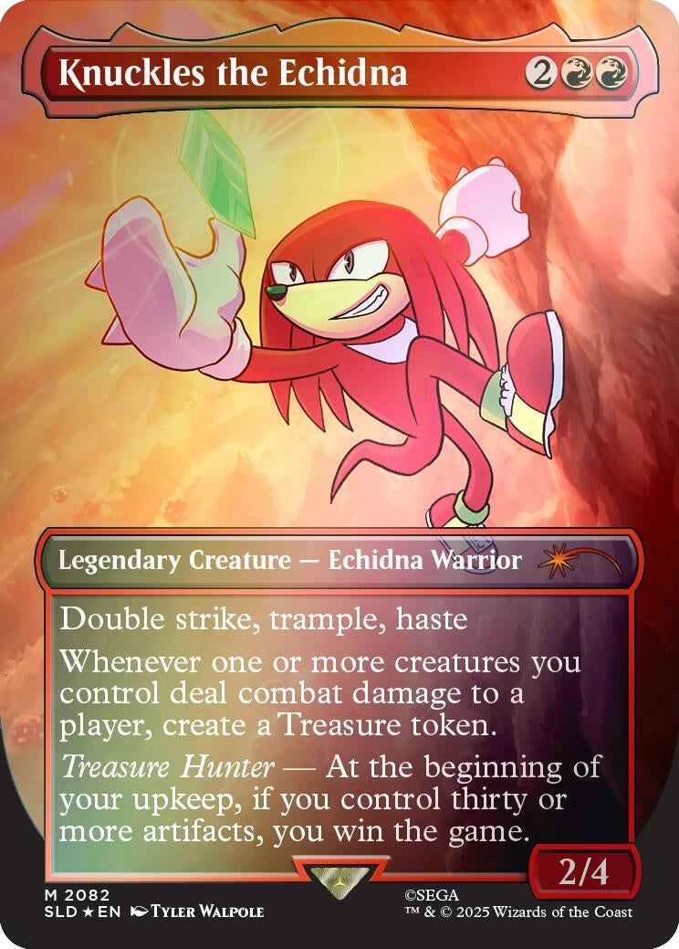 Image for Knuckles the Echidna (Rainbow Foil) (2082) (SLD) - Magic: The Gathering