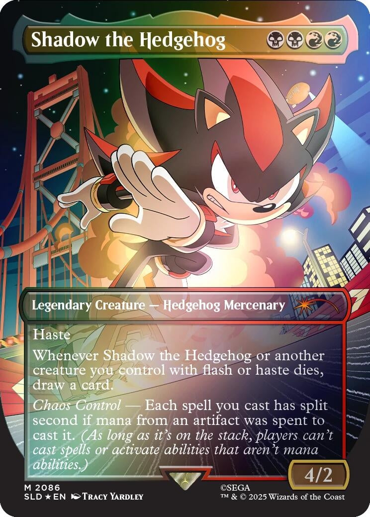 Image for Shadow the Hedgehog (Rainbow Foil) (2086) (SLD) - Magic: The Gathering