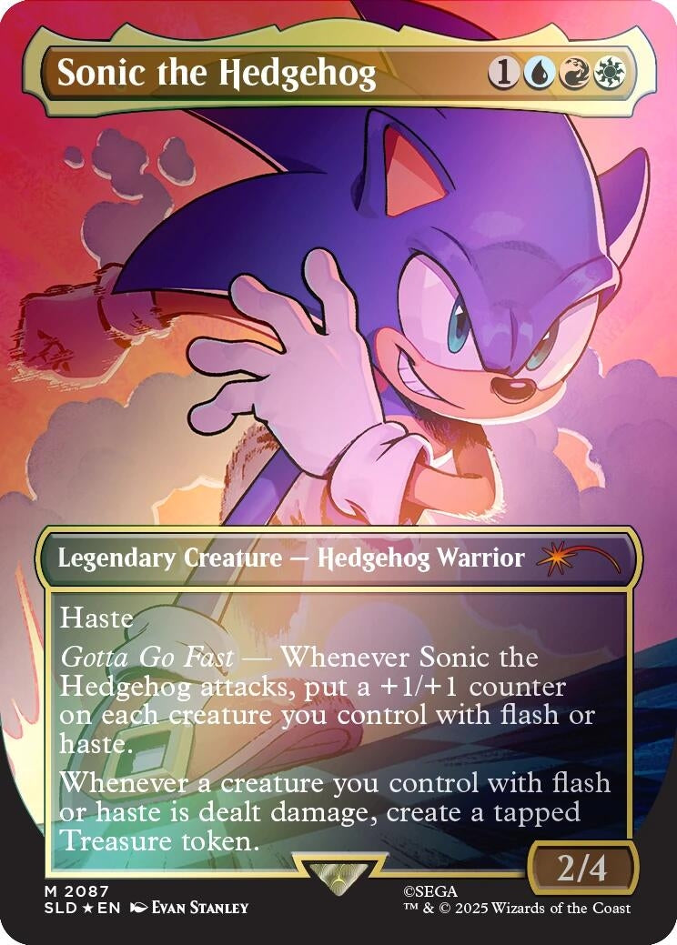 Image for Sonic the Hedgehog (Rainbow Foil) (2087) (SLD) - Magic: The Gathering