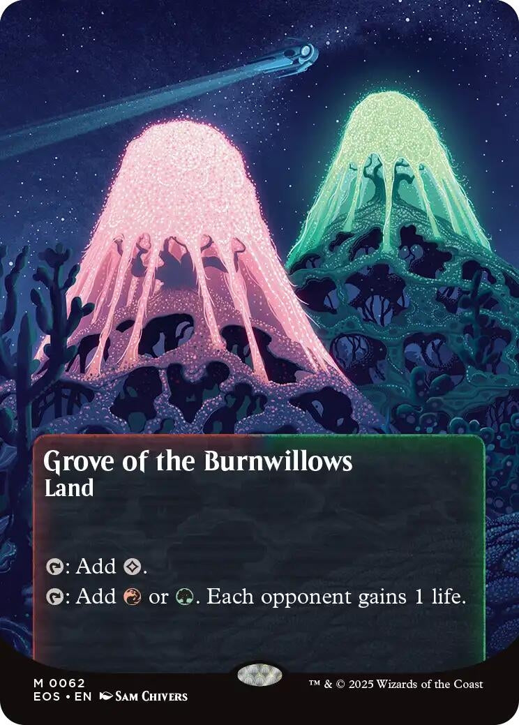 Image for Grove of the Burnwillows (0062) (Borderless) (62) (EOS) - Magic: The Gathering