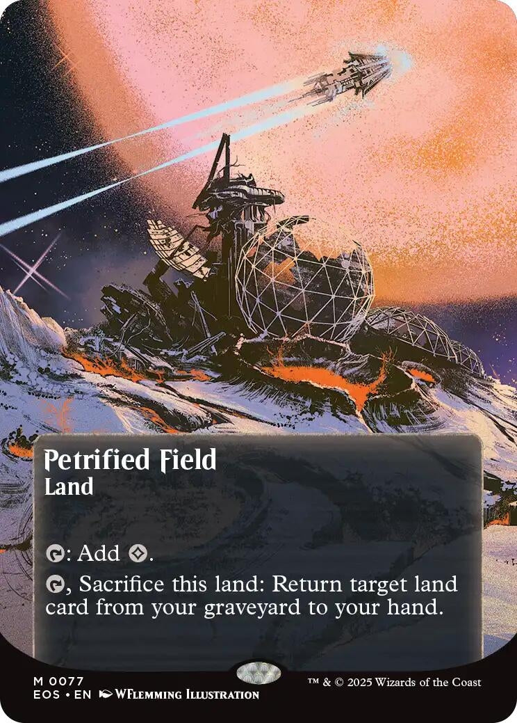 Image for Petrified Field (0077) (Borderless) (77) (EOS) - Magic: The Gathering
