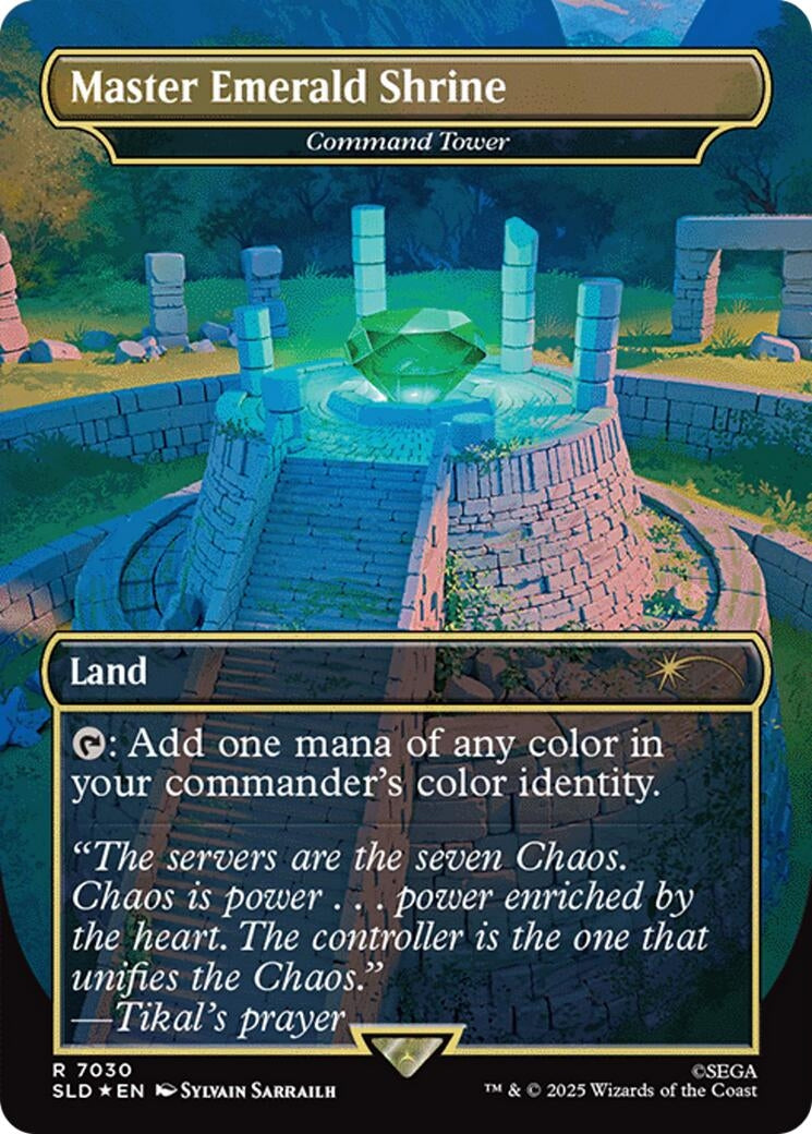 Image for Master Emerald Shrine - Command Tower (7030) (Rainbow Foil) (7030) (SLD) - Magic: The Gathering