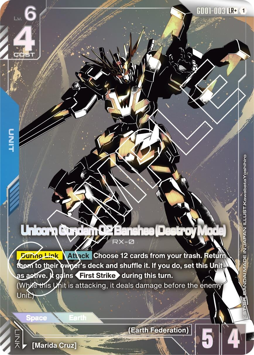 Unicorn Gundam 02 Banshee (Destroy Mode) (LR+) (GD01-003) (GD01)