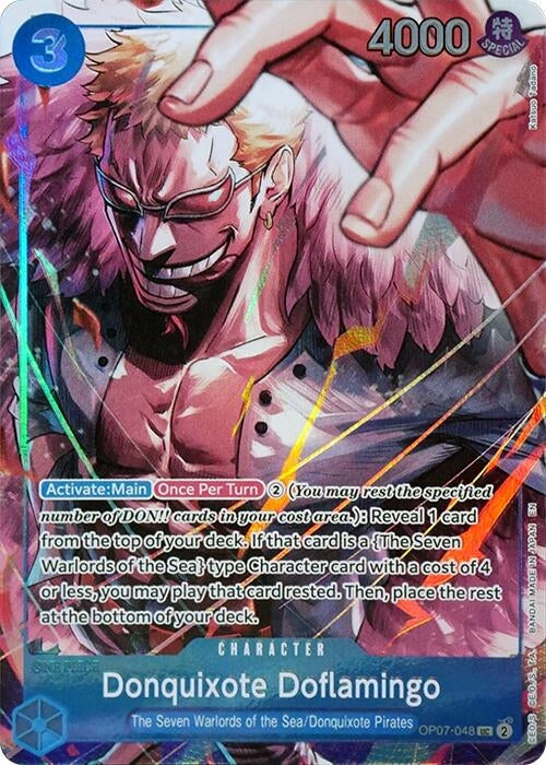 Image for Donquixote Doflamingo (Seven Warlords of the Sea Binder Set) (OP07-048) - One Piece Card Game