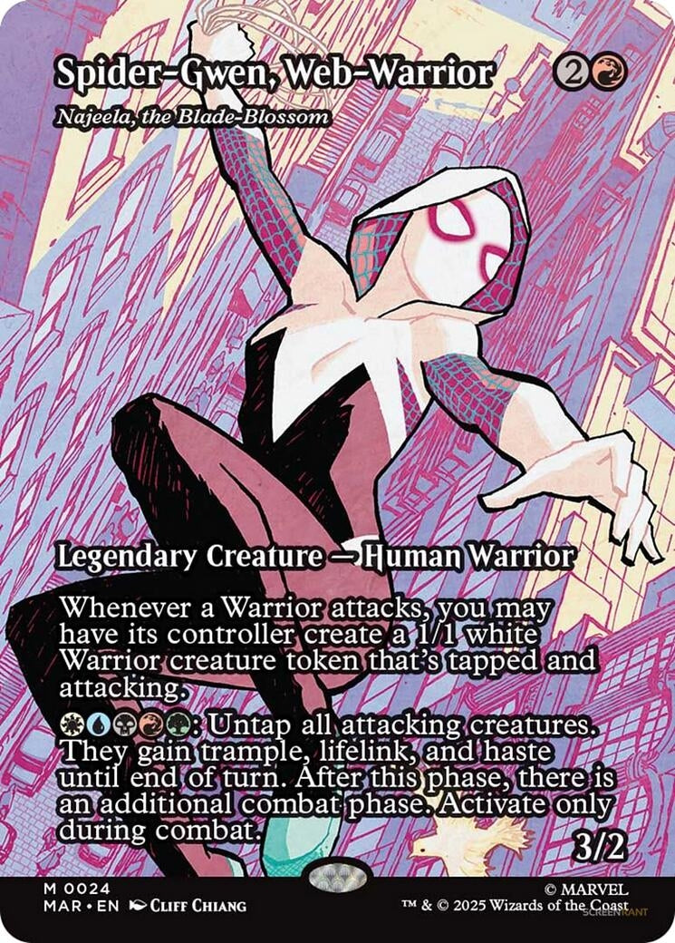 Spider-Gwen, Web-Warrior - Najeela, the Blade-Blossom (Borderless) (24) (MAR)
