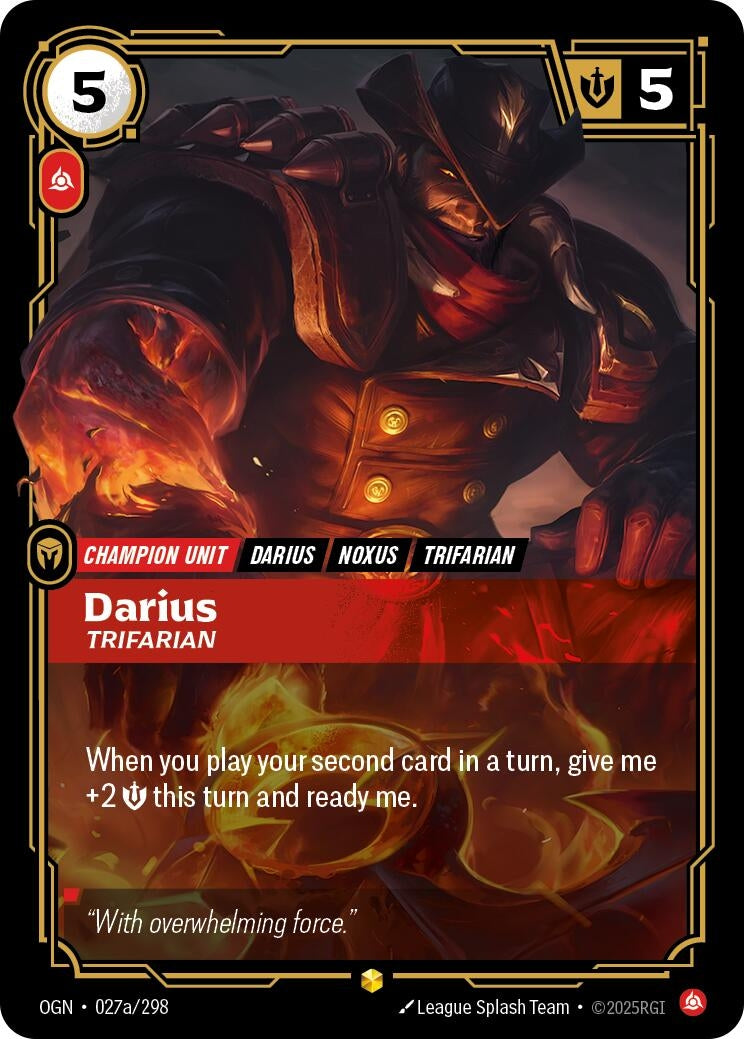 Image for Darius - Trifarian (Alternate Art) (027a/298) (OGN) - Riftbound: League of Legends Trading Card Game