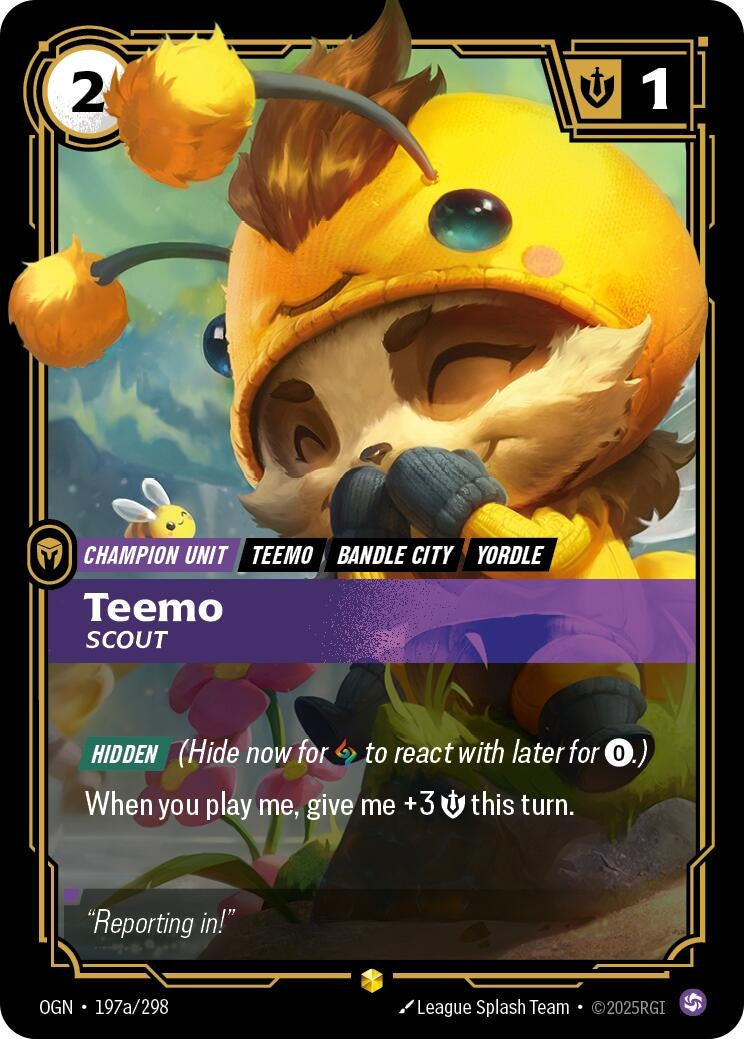 Image for Teemo - Scout (Alternate Art) (197a/298) (OGN) - Riftbound: League of Legends Trading Card Game