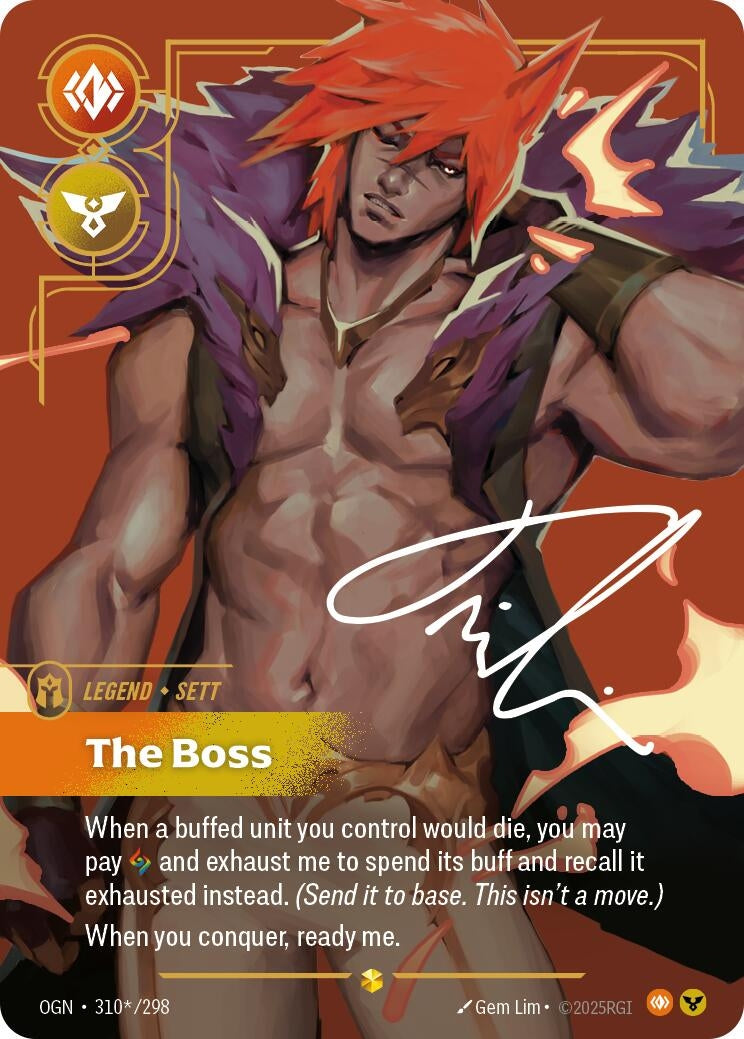 Image for Sett - The Boss (Signature) (310*/298) (OGN) - Riftbound: League of Legends Trading Card Game