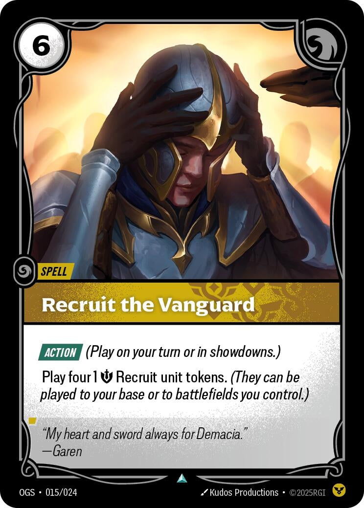 Image for Recruit the Vanguard (015/024) (OGS:PG) - Riftbound: League of Legends Trading Card Game