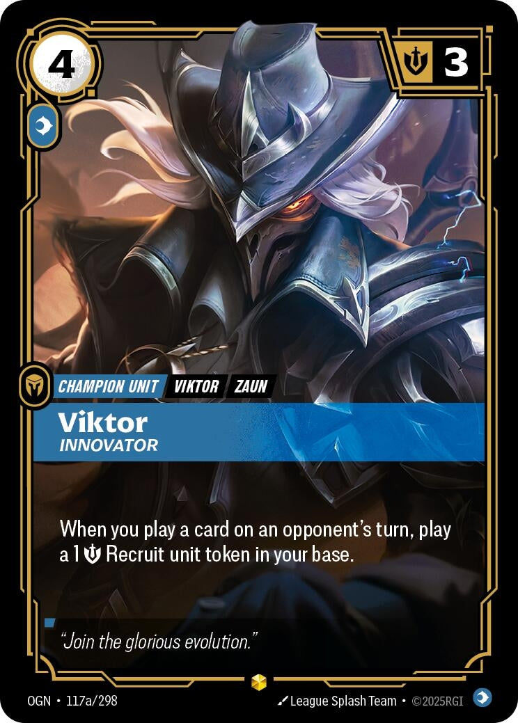 Image for Viktor - Innovator (Alternate Art) (117a/298) (OGN) - Riftbound: League of Legends Trading Card Game