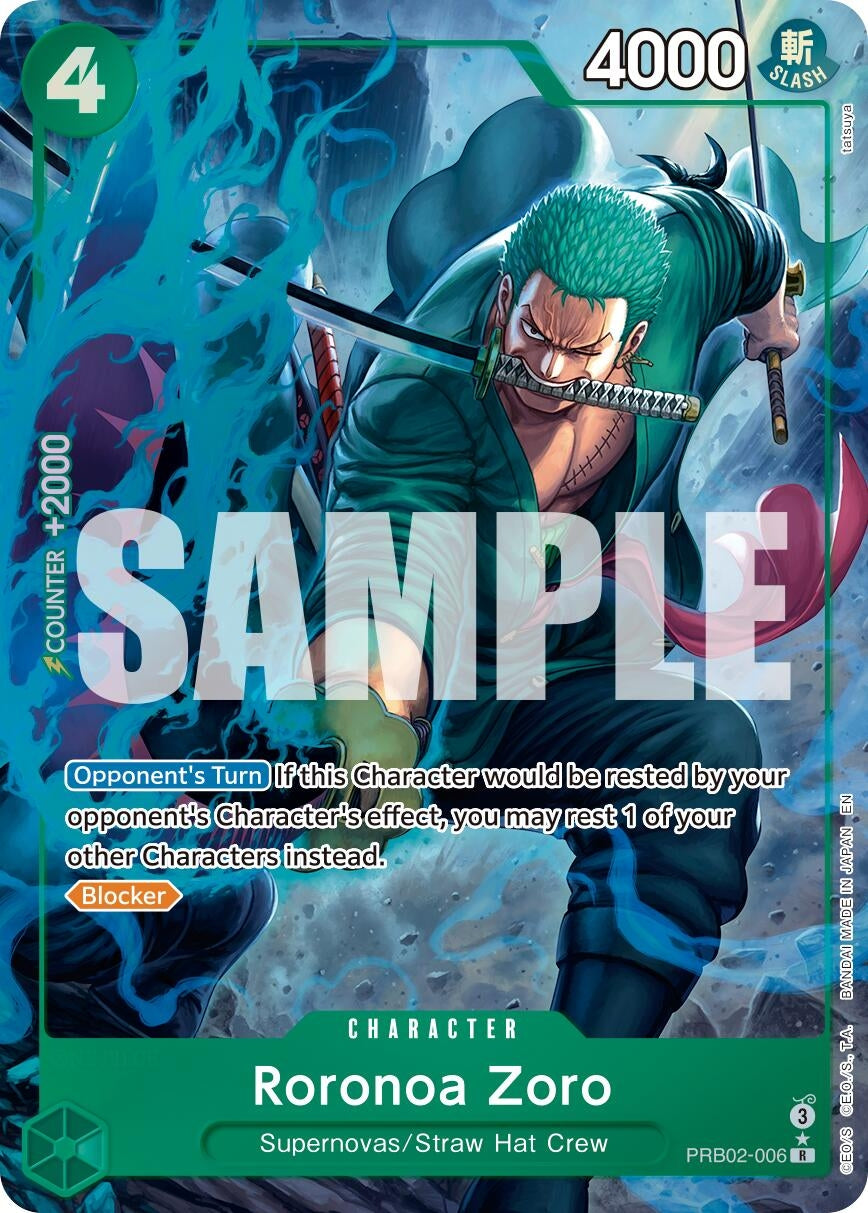 Image for Roronoa Zoro - PRB02-006 (Alternate Art) (PRB02-006) (PRB-02) - One Piece Card Game