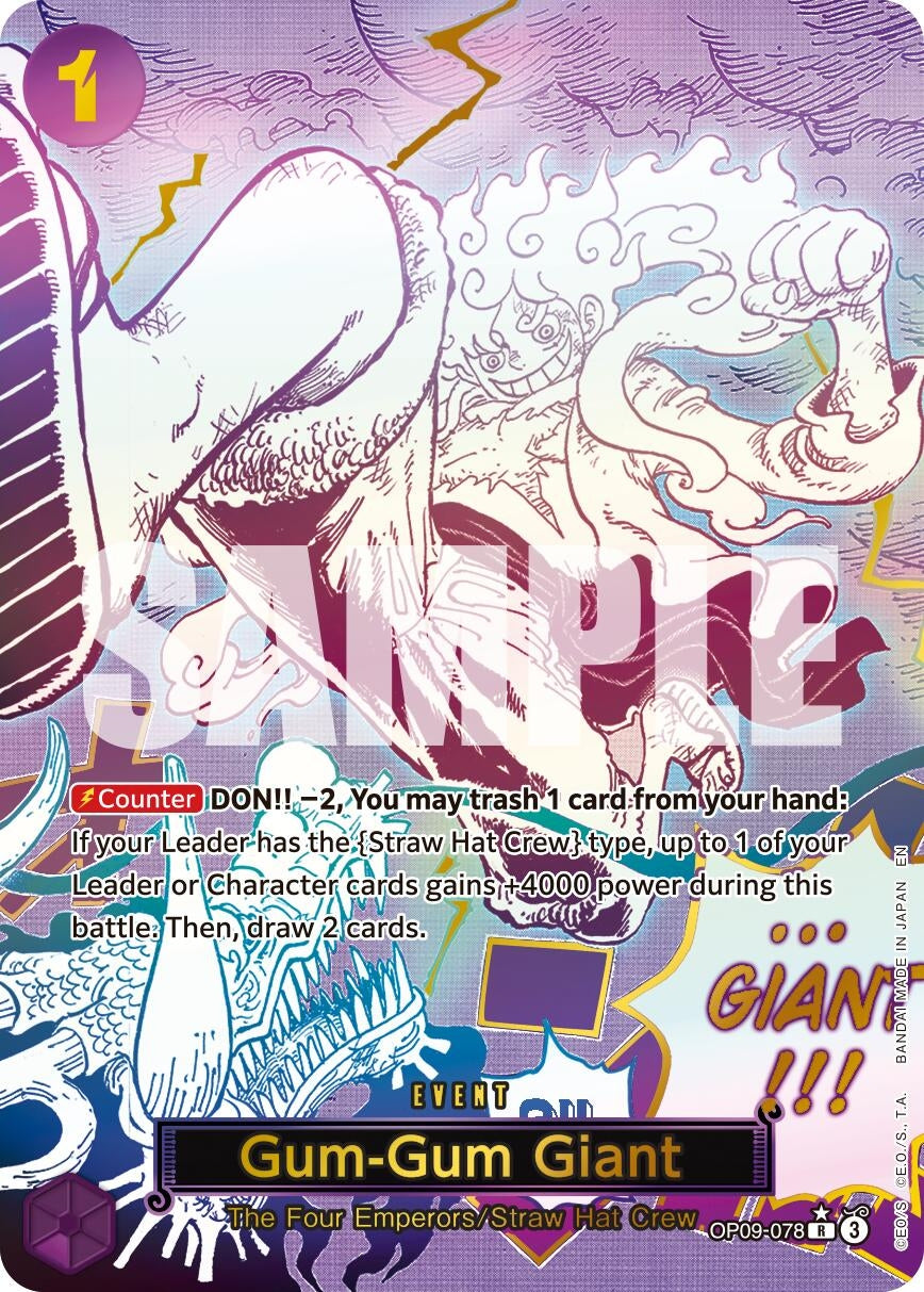 Image for Gum-Gum Giant (Alternate Art) (OP09-078) (PRB-02) - One Piece Card Game