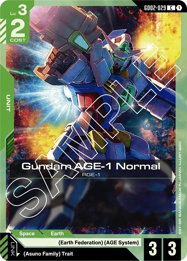 Image for Gundam AGE-1 Normal (GD02-029) (GD02-029) (GD02) - Gundam Card Game