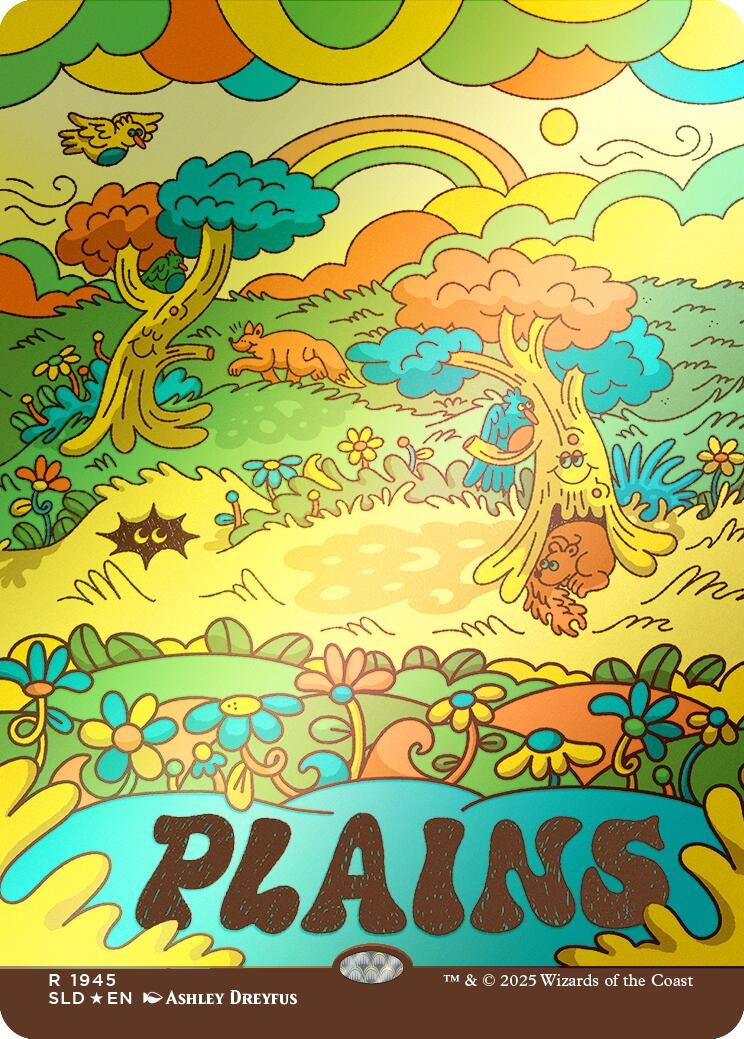 Image for Plains (1945) (Rainbow Foil) (1945) (SLD) - Magic: The Gathering
