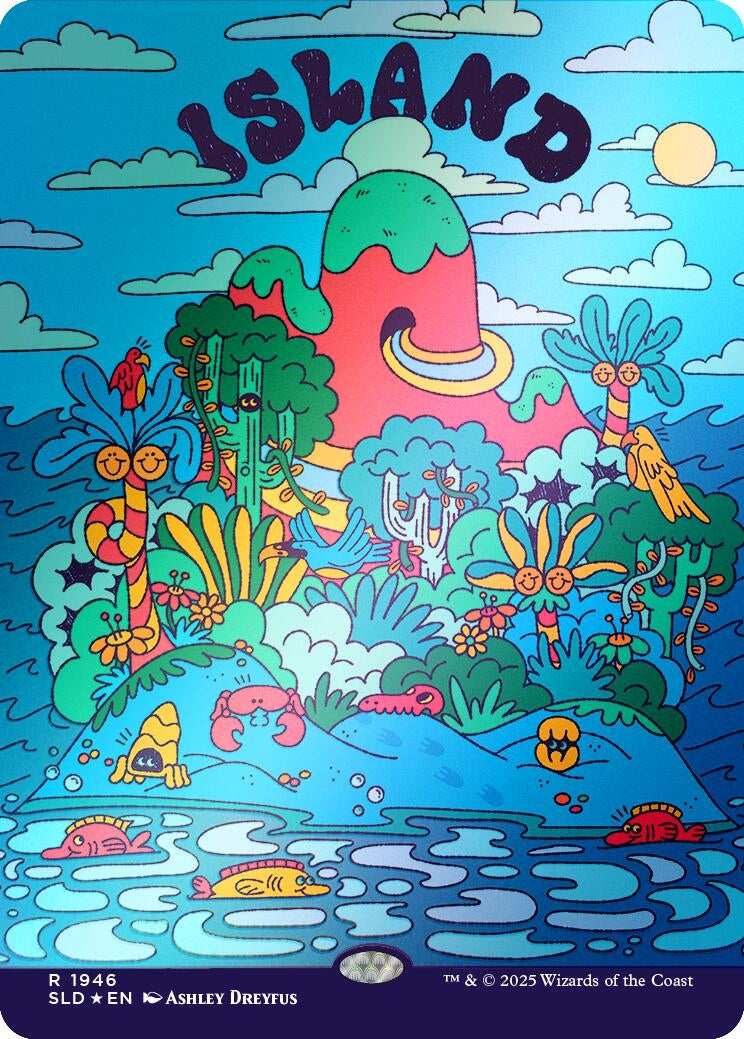Image for Island (1946) (Rainbow Foil) (1946) (SLD) - Magic: The Gathering