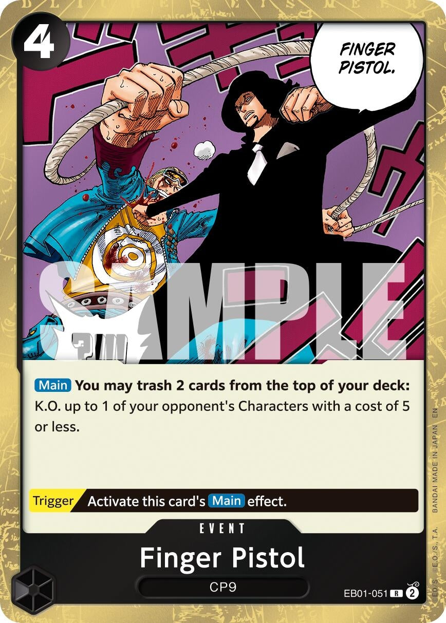 Image for Finger Pistol (Reprint) (EB01-051) (PRB-02) - One Piece Card Game