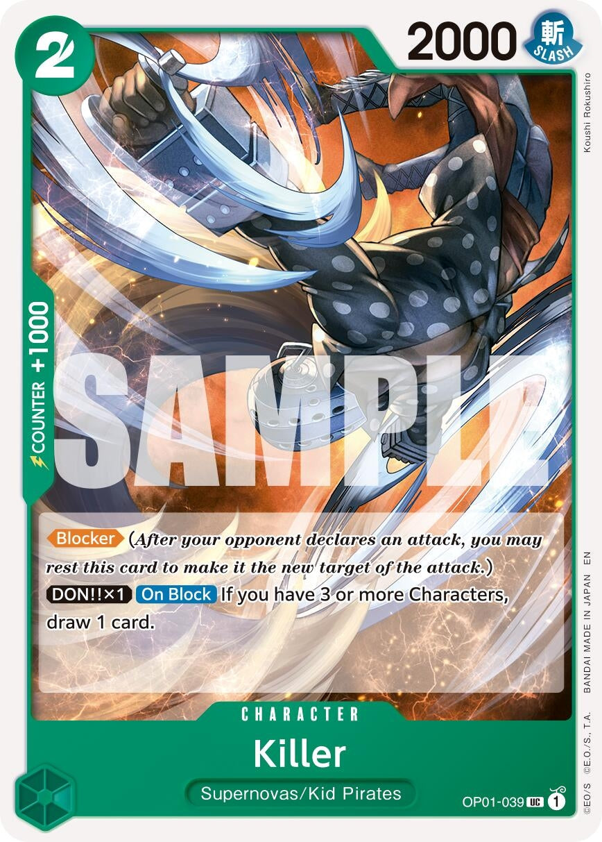 Image for Killer (Reprint) (OP01-039) (PRB-02) - One Piece Card Game