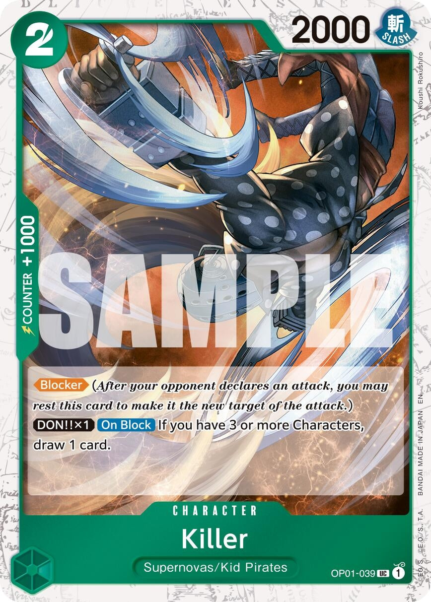 Image for Killer (Pirate Foil) (OP01-039) (PRB-02) - One Piece Card Game