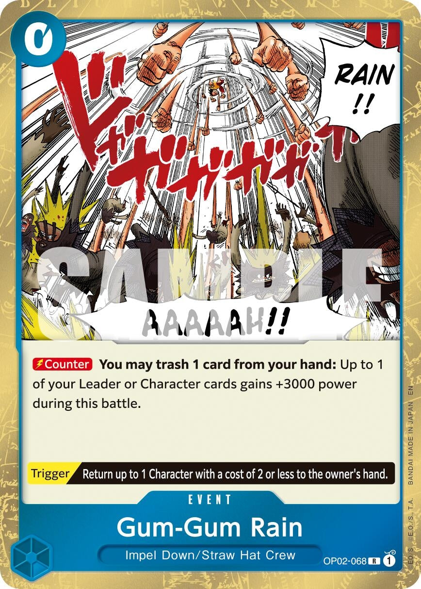 Image for Gum-Gum Rain (Reprint) (OP02-068) (PRB-02) - One Piece Card Game