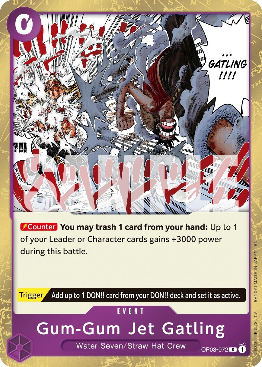 Image for Gum-Gum Jet Gatling (Reprint) (OP03-072) (PRB-02) - One Piece Card Game