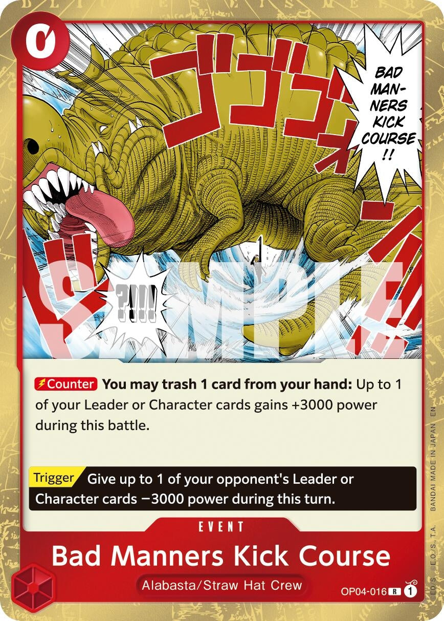 Image for Bad Manners Kick Course (Reprint) (OP04-016) (PRB-02) - One Piece Card Game