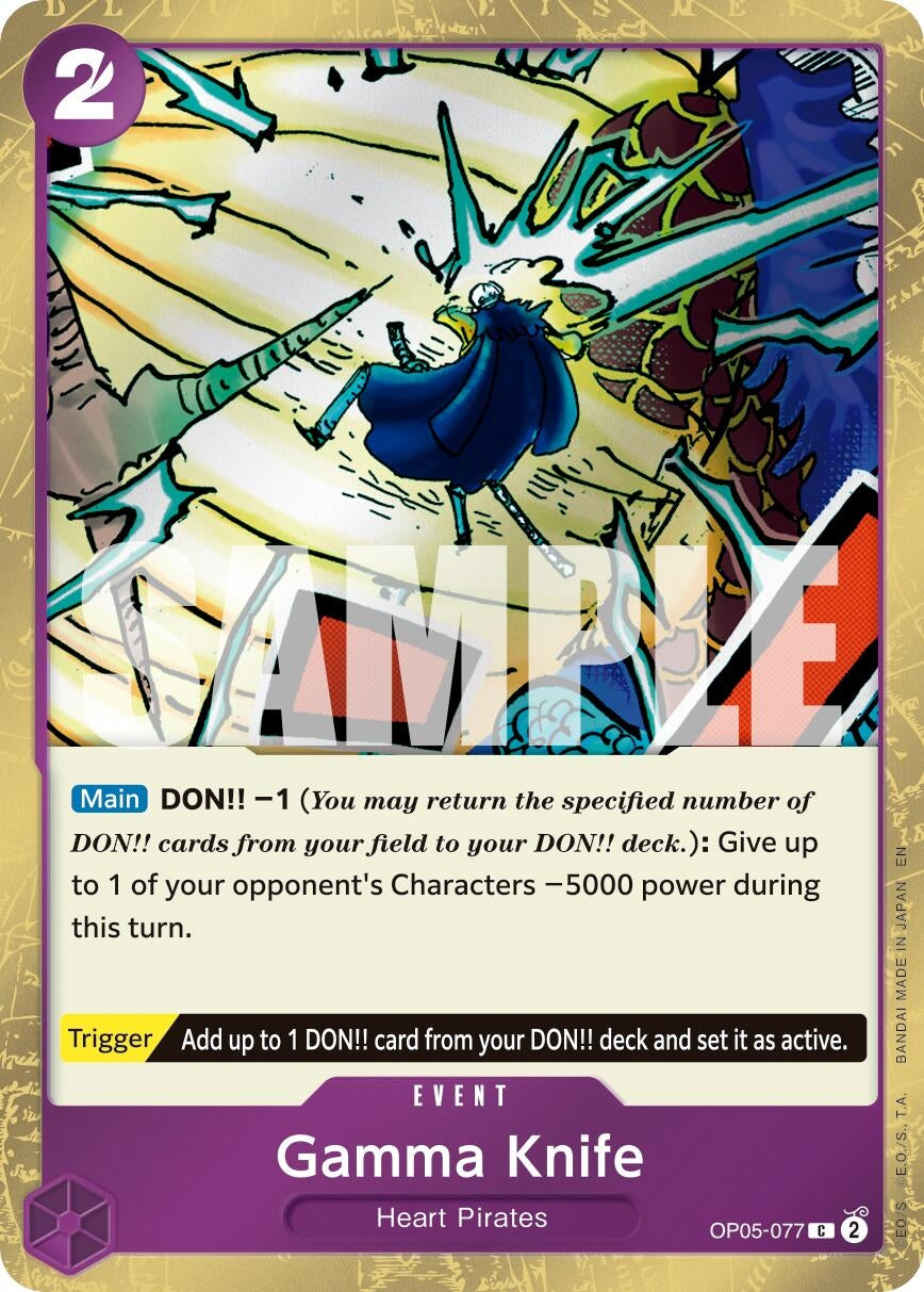 Image for Gamma Knife (Pirate Foil) (OP05-077) (PRB-02) - One Piece Card Game