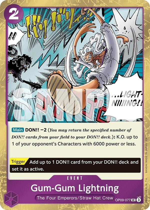 Image for Gum-Gum Lightning (Pirate Foil) (OP09-077) (PRB-02) - One Piece Card Game