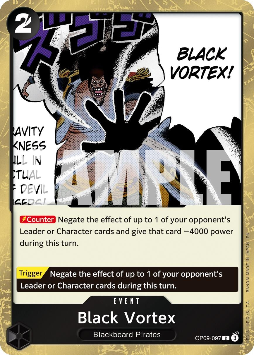 Image for Black Vortex (Pirate Foil) (OP09-097) (PRB-02) - One Piece Card Game