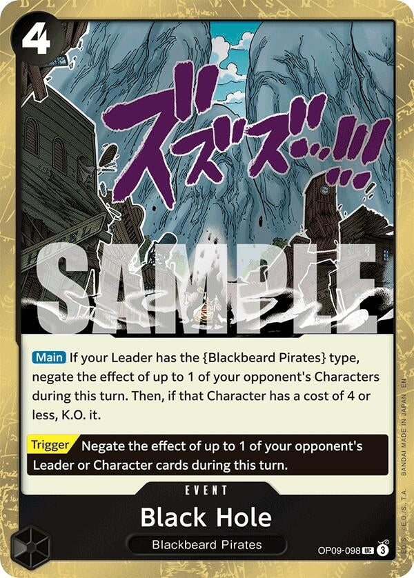 Image for Black Hole (Pirate Foil) (OP09-098) (PRB-02) - One Piece Card Game