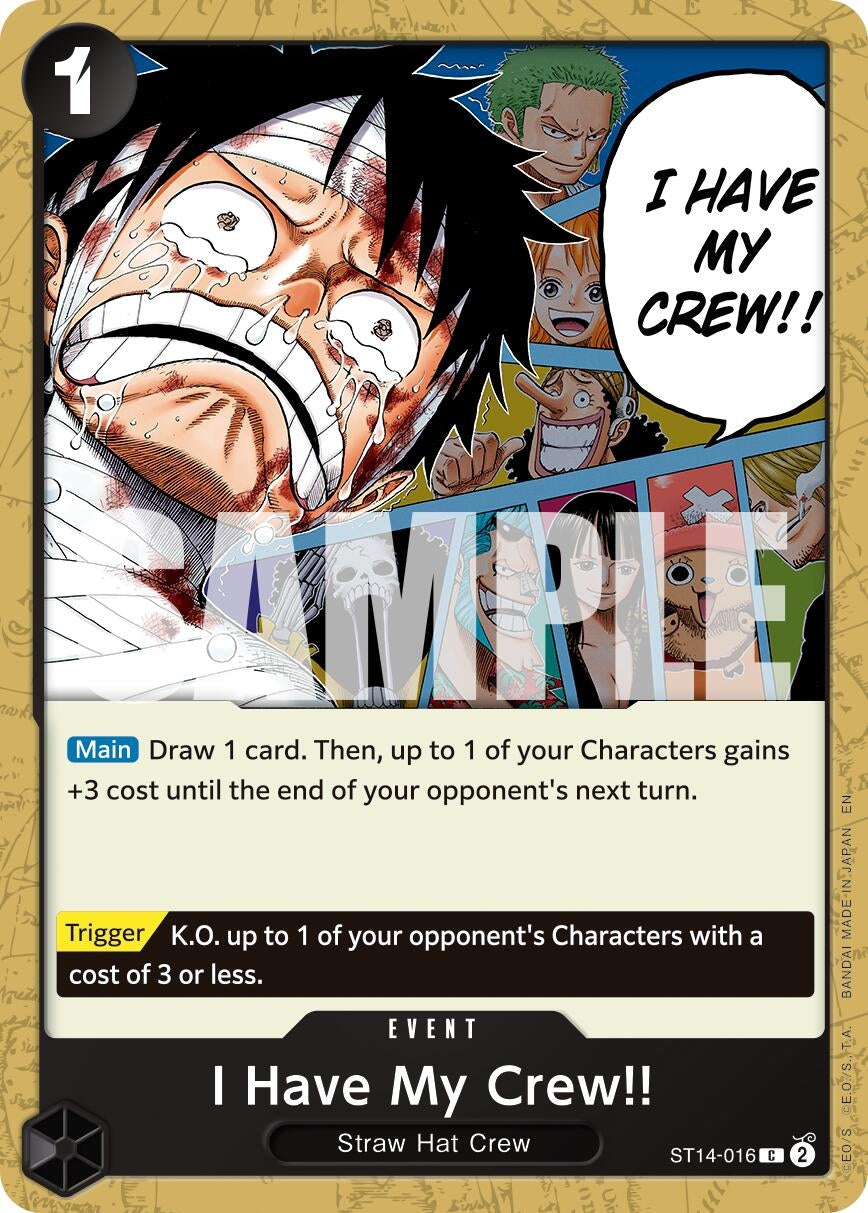 Image for I Have My Crew!! (Reprint) (ST14-016) (PRB-02) - One Piece Card Game